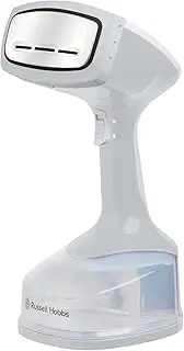 [Russell Hobbs] Handheld Garment Steamer, RHC400GRY, 1600W, 220ml Tank, Compact, Fast 45s Heat-Up, Built-In Metal Plate For Pressing Stubborn Wrinkles, Kills 99.9 percent Bacteria,* Grey
