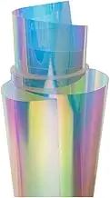 HOHOFILM Chamelon Color Window Film Rainbow Effect Iridescent Window Tint Decorative Glass Sticker Self-Adhesive Home Decal DIY 137cmx50cm