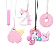 Chew Necklaces for Sensory Kids 5 PCS Chewy Necklaces That Like Biting or Hav...