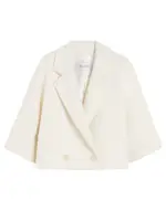 [Max Mara] Max Mara-Giacca Crop In Lana E Cachemire-Donna 40 IT