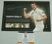 PATRICK CUMMINS HAND SIGNED LIMITED EDITION PRINT CLARKE WARNE WAUGH BRADMAN