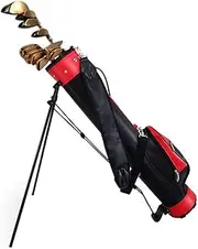 Golf Bag Golf Bag Light Spring Action Stand Padded Shoulder Strap Umbrella Holder Detachable Hood rain can Hold 9 Clubs