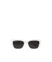 Balenciaga Eyewear Rectangle Frame Sunglasses 56 White