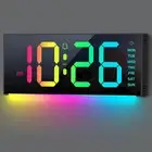 Digital Wall Clock Large Display 13", Large Wall Clock with 12 RGB Colors Cha...