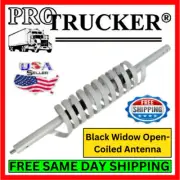 Black Widow 27" Open Coil Antenna CB Ham Silver-White 15000 Watt 26.0-29.0 MHz