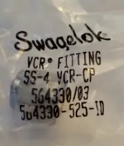 Lot of 3 Swagelok SS-4-VCR-CP 1/4" Cap VCR Face Seal Cap 316 Stainless Steel New