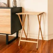 2pc TV Dinner Tables - Bamboo Folding TV Tray & Snack Table