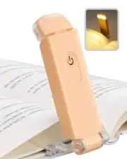 DEWENWILS USB Rechargeable Book Reading Light, LED Clip on Booklight Peach Fuzz
