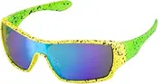 WILBERS & WILBERS 20129 Retro Glasses 80s with Mirror Glass for Men and Women Party Glasses for Carnival