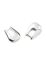 Missoma X Lucy Williams Arco Small Rhodium-plated Hoop Earrings - Silver ONE SIZE