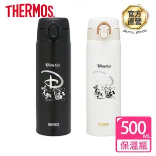 【THERMOS膳魔師】不鏽鋼迪士尼100彈蓋真空保溫杯500ml(JALC-500DS)