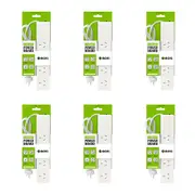 6PK Moki 4 Socket Electrical Powerboard Home/Office Multi Plug Power Strip White