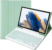 CGTOLOS Portable Detachable Tablet Protective Case with BT Keyboard Pen Slot Compatible with Samsung Tab S6 Lite 2022/P613/P619 Green