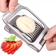 Heavy Duty Egg Slicer and Cutter for Fruits and Vegetables, Stainless Steel