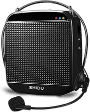 Portable Voice Amplifier, SHIDU M600 Mini Voice Amplifier with Wired Microphone Headset 15W PA Speaker, Support USB/TF Card/Aux/MP3 PA System for Teachers,Singing,Classroom,Tour Guide,Elderly,Yoga