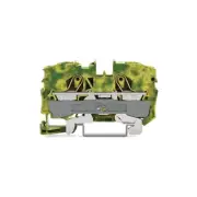 A●10pcs WAGO 2010-1207 2-Conductor Ground Terminal Block 10mm2 Green-Yellow New