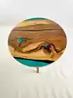 side table walnut side table resin end table walnut end table epoxy side table