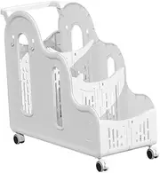 ａ aternee Yoga Mat Storage Rack with Wheels Resistance Bands Home Gym Multifunctional Weight Stand Yoga Block Holder Dumbbell Rack