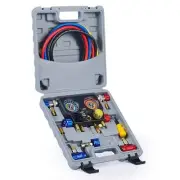 Orion Motor Tech 3 Way AC Manifold Gauge Set - (FBA-DMG12344W)