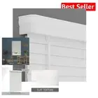 Customizable Cordless Faux Wood Blinds - 31.75" W x 36" L - Classic White Finish
