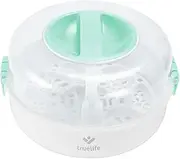 TrueLife Invio MS5 Microwave Steriliser for Baby Bottles, 5 Baby Bottles & Accessories, Fast, Effective & Thorough, Safe Bottle Steriliser