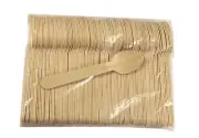 Wood Taster Spoon Ice Cream 4.5" Spoon 500 ct with concave Green 110