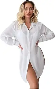 [Generic] Womens Plus Size Bathing Suit Cover Up Chiffon Swimsuit Bikini Beach Cover Ups for Swimwear
