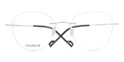 Oval Rimless Titanium Men's Glasses Online Silver Size 51 - Lenses Included - Private Health Rebate - Blue Light Block - SmartBuy Collection