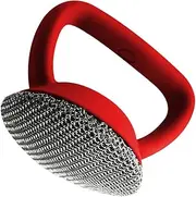 EXQUIMEUBLE Pot Cleaning Brush with Handle Durable Scrubber for Metal Pans and Cookware Easy to Clean Kitchen Tool Reusable Scraper for Cast and Basins