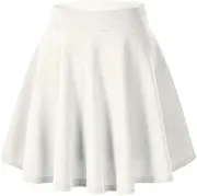 [Generic] Women's Basic Versatile Stretchy A-line Flared Casual Mini Skater Skirt