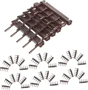 MERRYHAPY 40pcs Hair Extension Tools Hair Extension Buckle Secondary Kits Extended Extension Rod Hair Clip Sweet Hairpins Edge Locator Car Extension Pole Secondary Tools Plastic Light Brown