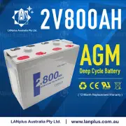 NEW 2V 800AH Sealed AGM Deep Cycle Maintenance Free Solar Battery UPS Storage