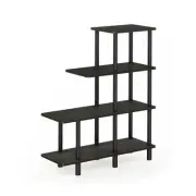 Furinno Turn-N-Tube Multipurpose Shelf Espresso/Black 4 Tier Cube Ladder Shelf