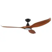 Eglo Noosa 60" DC ABS 3 Blade Ceiling Fan with 18W CCT LED Light & Remote Control - Teak