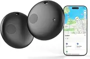 Air Tag Smart Bluetooth Tracker with Apple Find My (iOS Only), GPS Tracker Tags, Key Finder and Item Locator for Keys, Bags, Luggage, IP67, 2 Pack