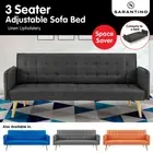 Sarantino 3 Seater Sofa Bed Lounge Couch Modular Furniture Home Linen Fabric