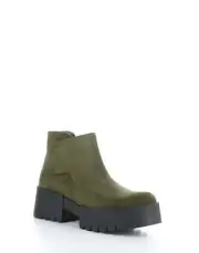 FLY LONDON Women's ENDO Hook & Loop Zip-Up Ankle Boot, Aspen Suede, Size EU 41