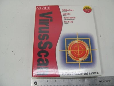 MCAFEE VIRUS SCAN Anti-Virus Scan Software Windows 95 98 ME 2000 NT NIB Sealed