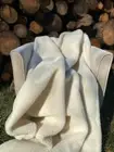 Sale! Wool Blanket 100% Merino Wool Lambswool White Plaid Virgin New
