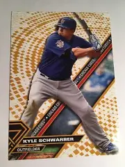 2017 Topps High Tek Jumbo 5x7 Kyle Schwarber Cubs HTKSC #'d 02/10 Gold