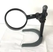 FREE STANDING LIGHTED MAGNIFIER HANDS FREE LAMP READING MODELS HOBBY ABC
