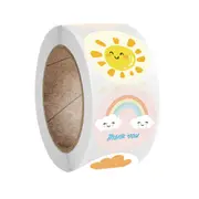 500pcs 1 Inch Smiley Face Sticker roll For Kids Reward Sticker Yellow Dots Labels Happy Smile Face Sticker Kids Toys Seal