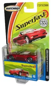 Matchbox Superfast (2004) Red Chevrolet Corvette Toy Car #46