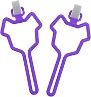 INOOMP 2Pcs Hands Bag Clip for Leash Durable Violet Waste Bag Carrier Convenient Pet Walking Accessories Secure Reliable Design for Effortless Cleanup