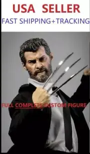 1/6 scale Logan Wolverine full complete figure black suit set w/ Claws + stand