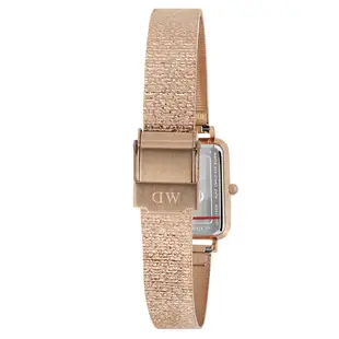 DW Daniel Wellington / DW00100579 / 米蘭編織不鏽鋼手錶 黑x鍍玫瑰金 20mm