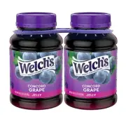 Welch's Concord Grape Jelly 2-Pack - 30 oz Jars (60 oz Total)- Sweet & Delicious