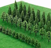 IWILCS Model Trees Miniature, Train Trees, Railway Landscape, Diorama Trees, Architecture Trees, Pieces Model Trees for DIY Landscape, Mini Landscape Design, Pack of 50