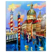 Yana Rafael "I Fell in Love in Venice" Hand Signed Original Painting on Canvas