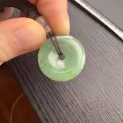 Certified Grade A Burma Jadeite "Ping An Kou" Pendant with Adjustable Cord